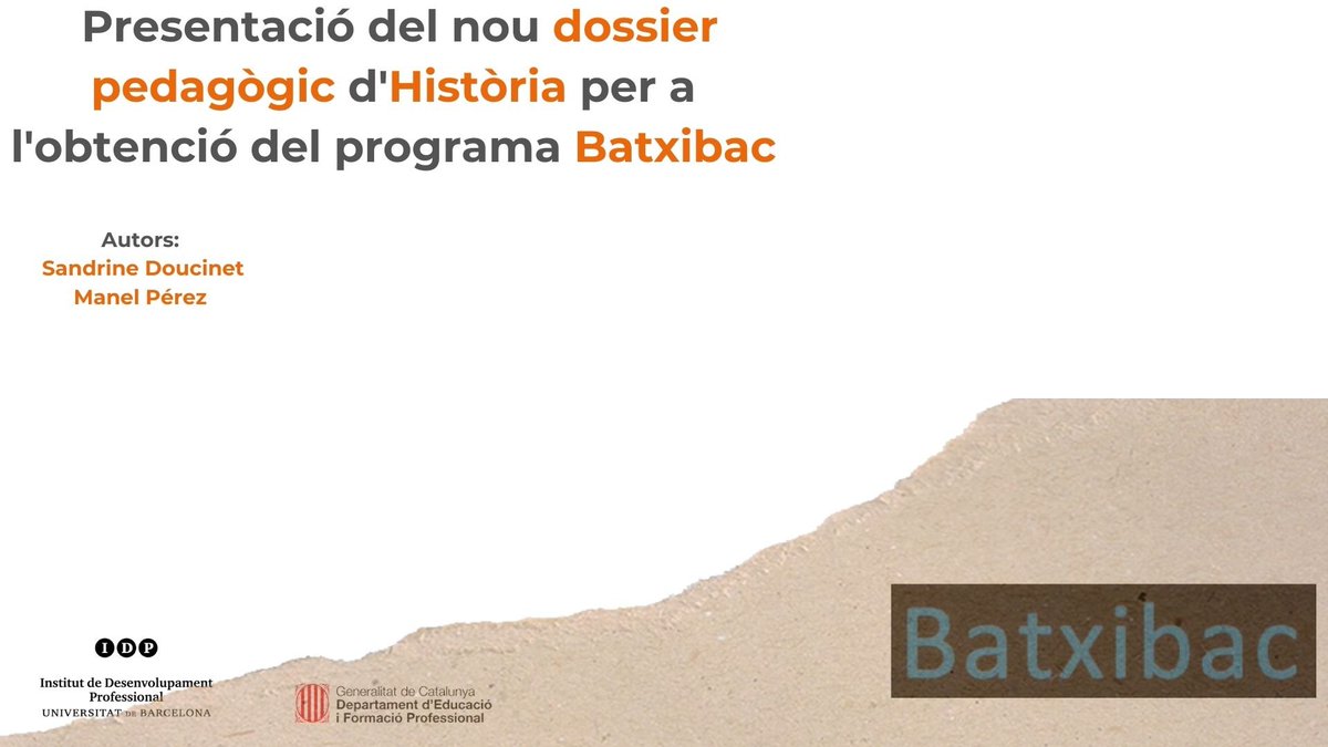 mireiahugas's tweet photo. Ahir vam fer la presentació del nou dossier pedagògic d'Història per a l'obtenció del programa #Batxibac elaborat per @educaciocat. Podeu accedir a la presentació i a l'enllaç del document: https://t.co/4IJkmfNUuw @XSuch https://t.co/kyTprD3ZlK