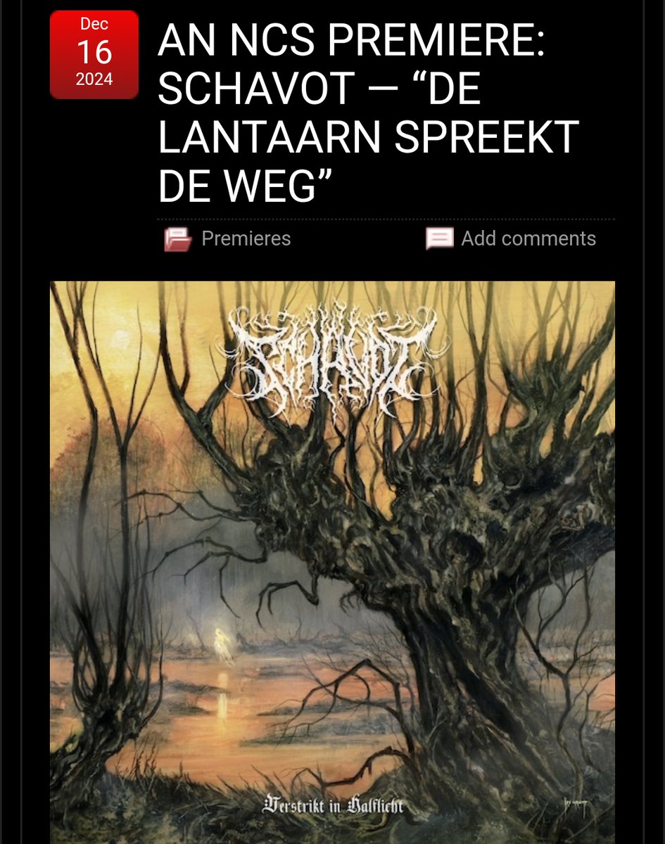 WarProd's tweet photo. Thank you a lot to #NoCleanSinging for the stream

#Schavot - Verstrikt in halflicht 
out February 27,2025
Via #WarProductions &amp; #VoidWandererProductions

FFO
#ObtainedEnslavement, #Emperor, #Ancient &amp; #BalSagoth

https://t.co/KYbseF6CnP

#WarProductions
#SupportTheUnderground https://t.co/FEODybuXHN