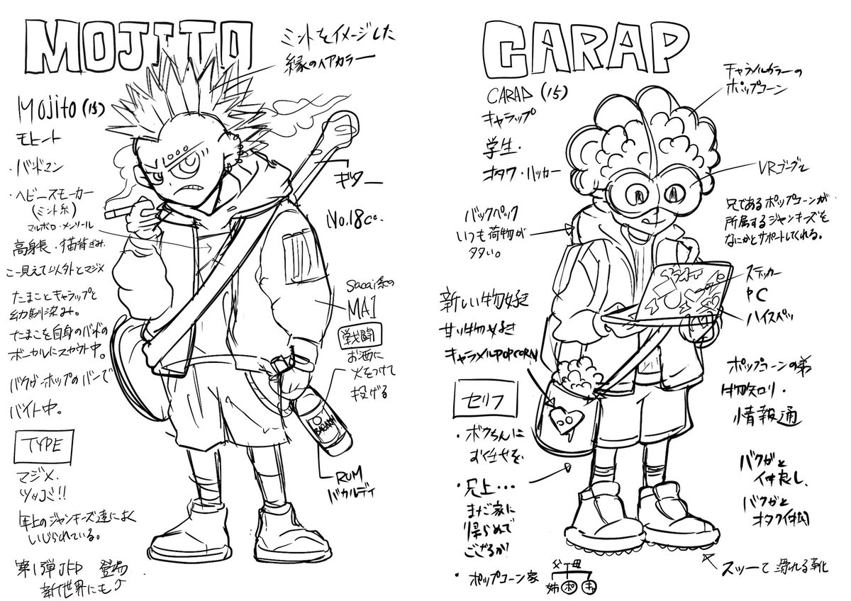 JUNKeeeeSのメインキャラを描き終わり、
現在はファストタウンの住人達を描いております。

時間のかかる作業ですが、キャラクターと会話をしながら、彼らに役割を与えていく作業。1月末までに43体のキャラを完成させていきたいと思います！

これから少しづつ発信していくので、