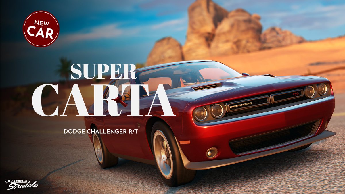The Dodge Challenger R/T is joining #GearClubStradale!

Compete in the Super Carta competition for a chance to win this incredible car by the end of the week!