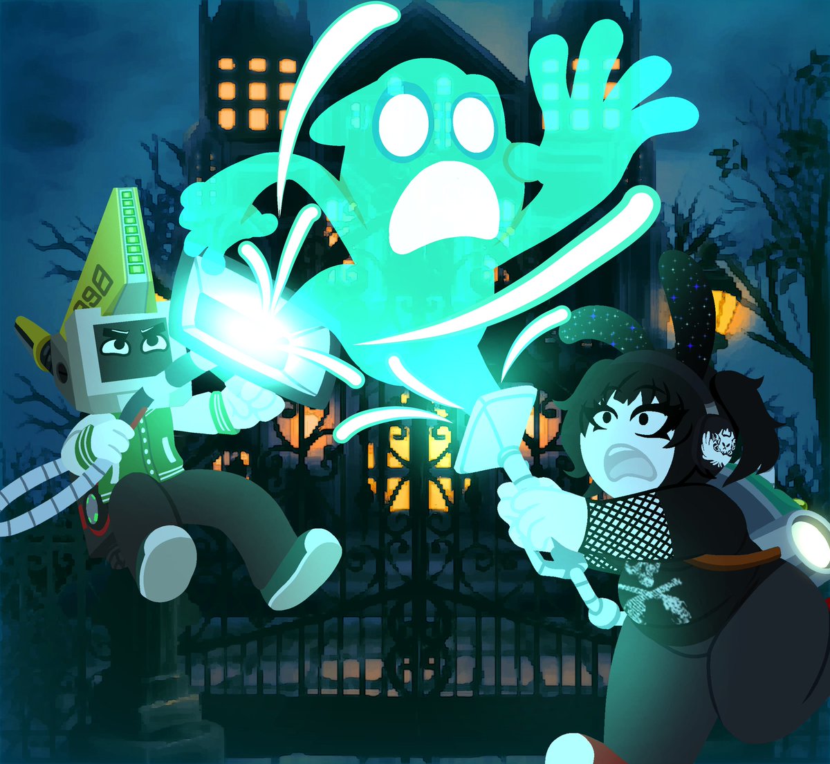 finally finished this one for my boo! 

it our roblox avatars :>