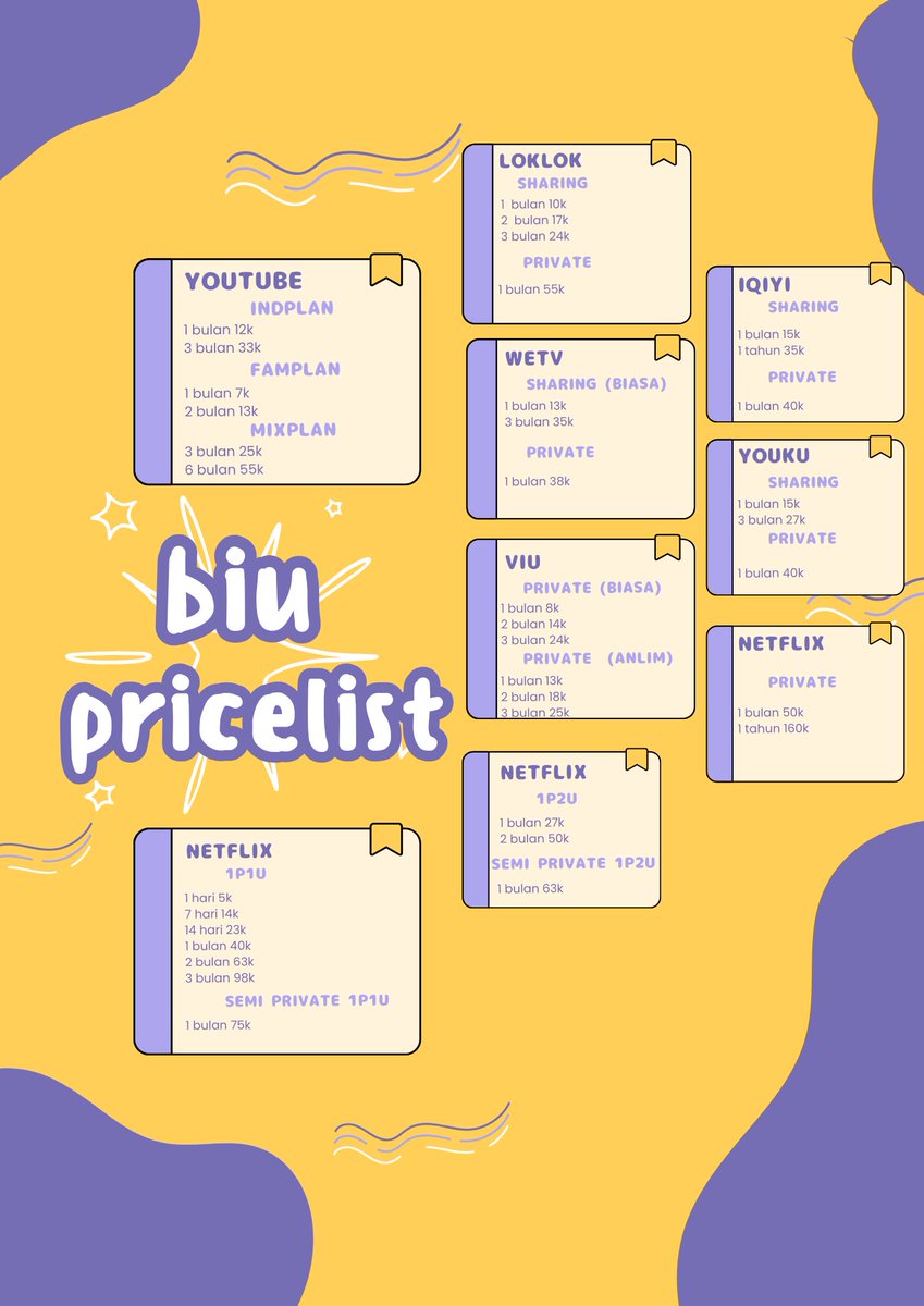 kalandraurega's tweet photo. JUAL APP PREMIUM‼️

- legal
- no pvn
- fast respon

jual app premium netflix, youtube, loklok, we tv, viu, iqiyi, youku, canva, spotify, tele premium, get contact, quillbot, grammarly, scribd, wattpad, dazzcam ios, remini, polar

#zonauang #zonajajan #zonaba #murce https://t.co/OIqH0iITk5