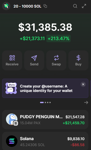 official_pincer's tweet photo. Challenge wallet looking good...

Started with 20 SOL (around 4.5K$) 7 days ago and have been trading publicly since then...

Send $PAX higher https://t.co/jeihbgxdoo