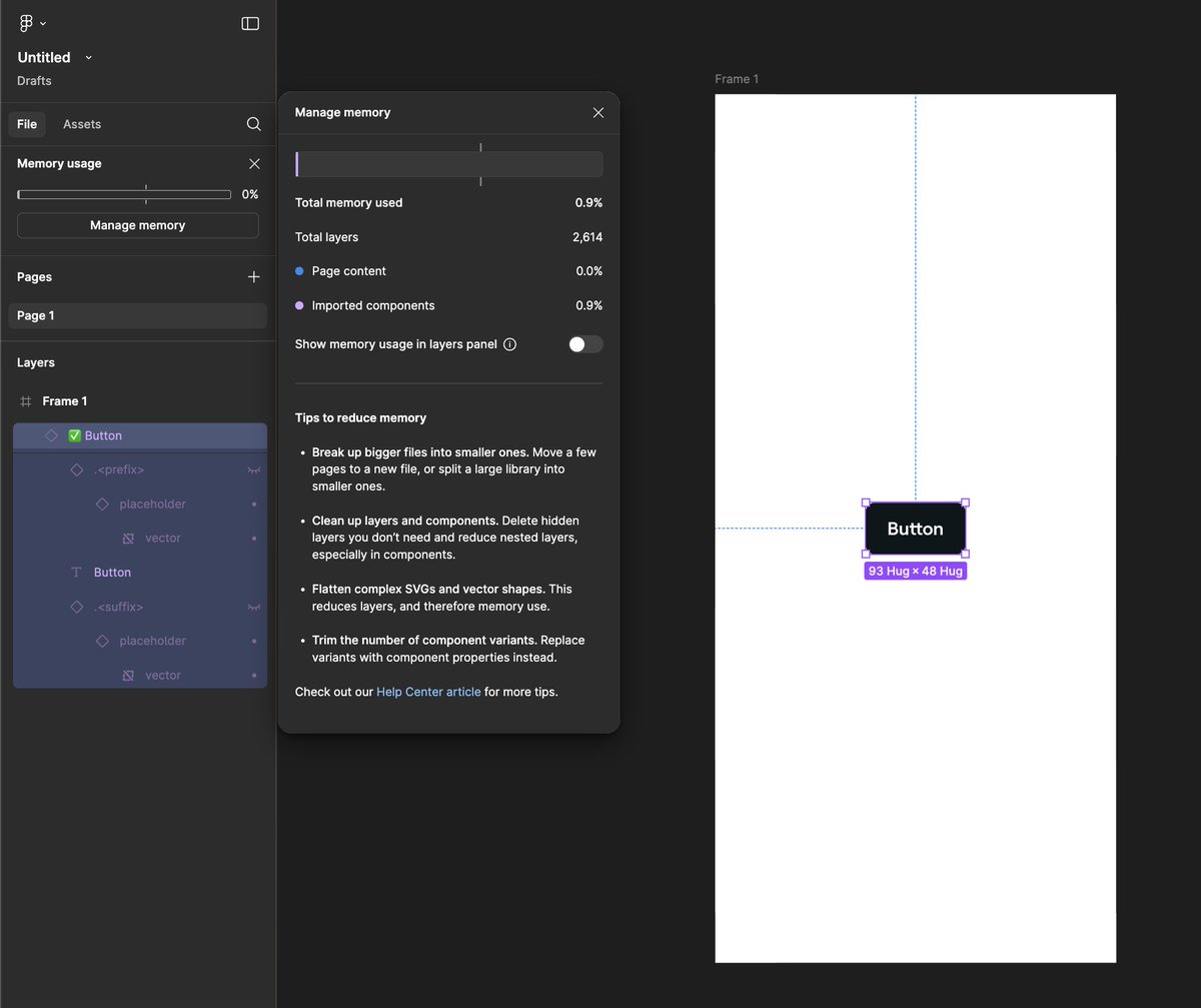 The worsening <a href="/figma/">Figma</a> performance has been driving me crazy all year. I've been trying to figure out ways to fix whatever is happening, nothing works. A new file with just 9 layers, somehow has 2,614 layers. I give up 🥲