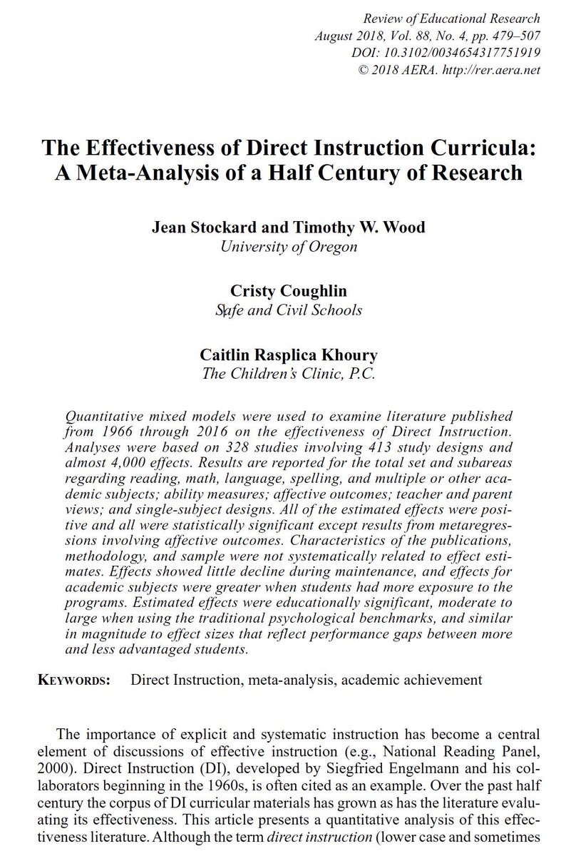 Dat er nog steeds directeurs zijn die denken dat instructie en leren 'dwangarbeid' is. Die denken dat kinderen het best uit zichzelf leren (ondanks 100 jaar onderzoek dat het tegendeel aantoont) omdat ze zelf autodidact zijn (in de kunsten), dat leren welzijn vernietigt. Dat is