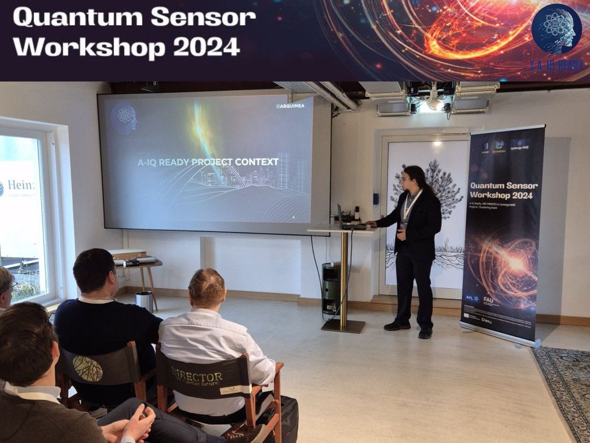 ARQUIMEA Research Center (@arquimeacenter) on Twitter photo We continue working for <a href="/a_iqready/">A-IQ Ready</a>!
In the last few days, #Quantum 🔮 orbital researchers Julio Posada and José Carlos Guerra have been able to present the advances in the area of #QuantumSensors in 📍Belgium and 📍Germany), respectively.
#ARQUIMEA #Research #EFECS2024 We continue working for <a href="/a_iqready/">A-IQ Ready</a>!
In the last few days, #Quantum 🔮 orbital researchers Julio Posada and José Carlos Guerra have been able to present the advances in the area of #QuantumSensors in 📍Belgium and 📍Germany), respectively.
#ARQUIMEA #Research #EFECS2024