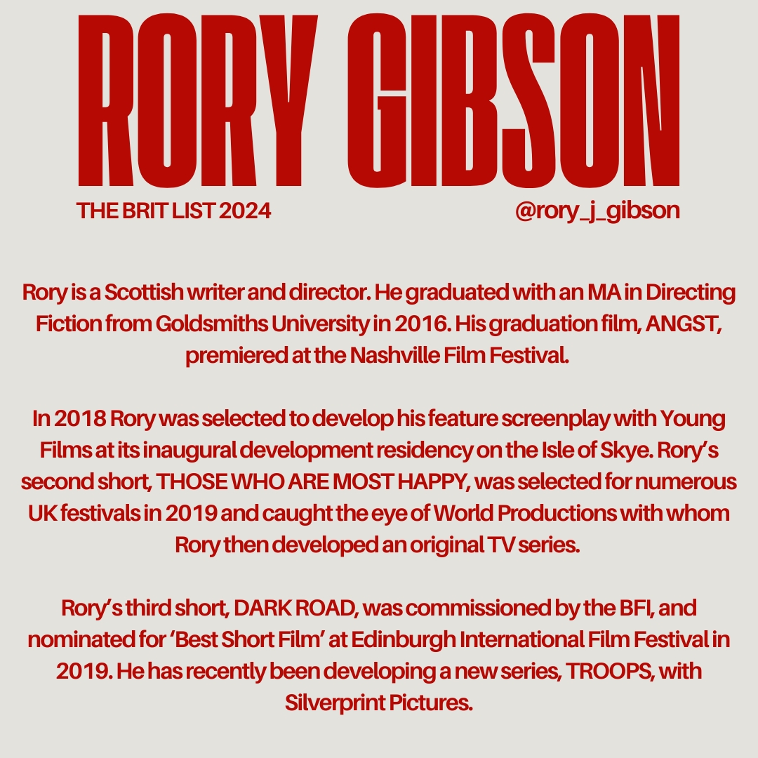 The Brit List (@brit_list) on Twitter photo The Brit List Writers of 2024 - introducing Rory Gibson ⬇️
Find out more about their work on our website : brit-list.co.uk/all-lists/the-…
<a href="/haworth_agency/">The Haworth Agency</a> #ScreenWriting #FilmandTV #WritingAwards #BritishFilmandTV #Bestof2024 #TheBritList2024 The Brit List Writers of 2024 - introducing Rory Gibson ⬇️
Find out more about their work on our website : brit-list.co.uk/all-lists/the-…
<a href="/haworth_agency/">The Haworth Agency</a> #ScreenWriting #FilmandTV #WritingAwards #BritishFilmandTV #Bestof2024 #TheBritList2024