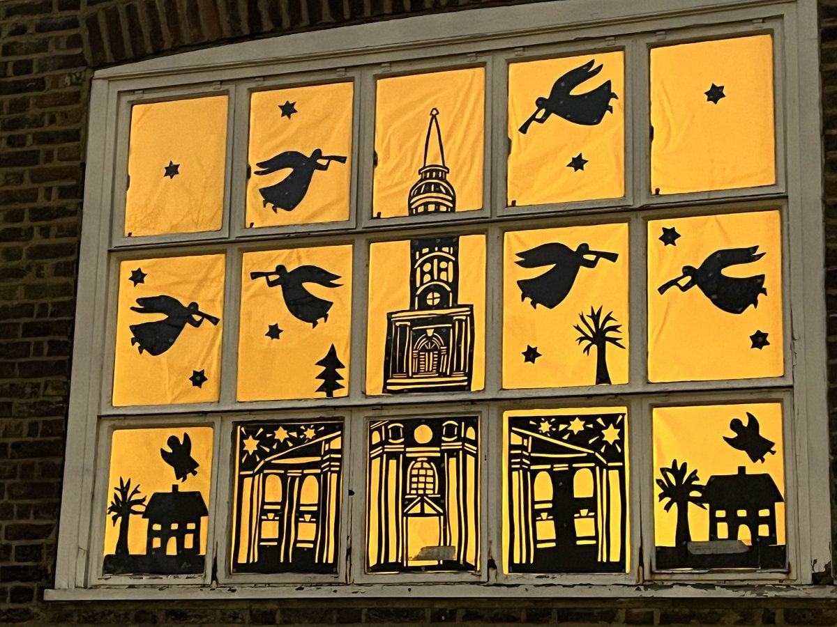StAlfegeChurch's tweet photo. If you are out and about in Greenwich, please come and take a look at our Children's Church Advent Window on the church hall with the theme "all is calm, all is bright" revealed last Saturday #adventwindows https://t.co/UwSltJrdEh
