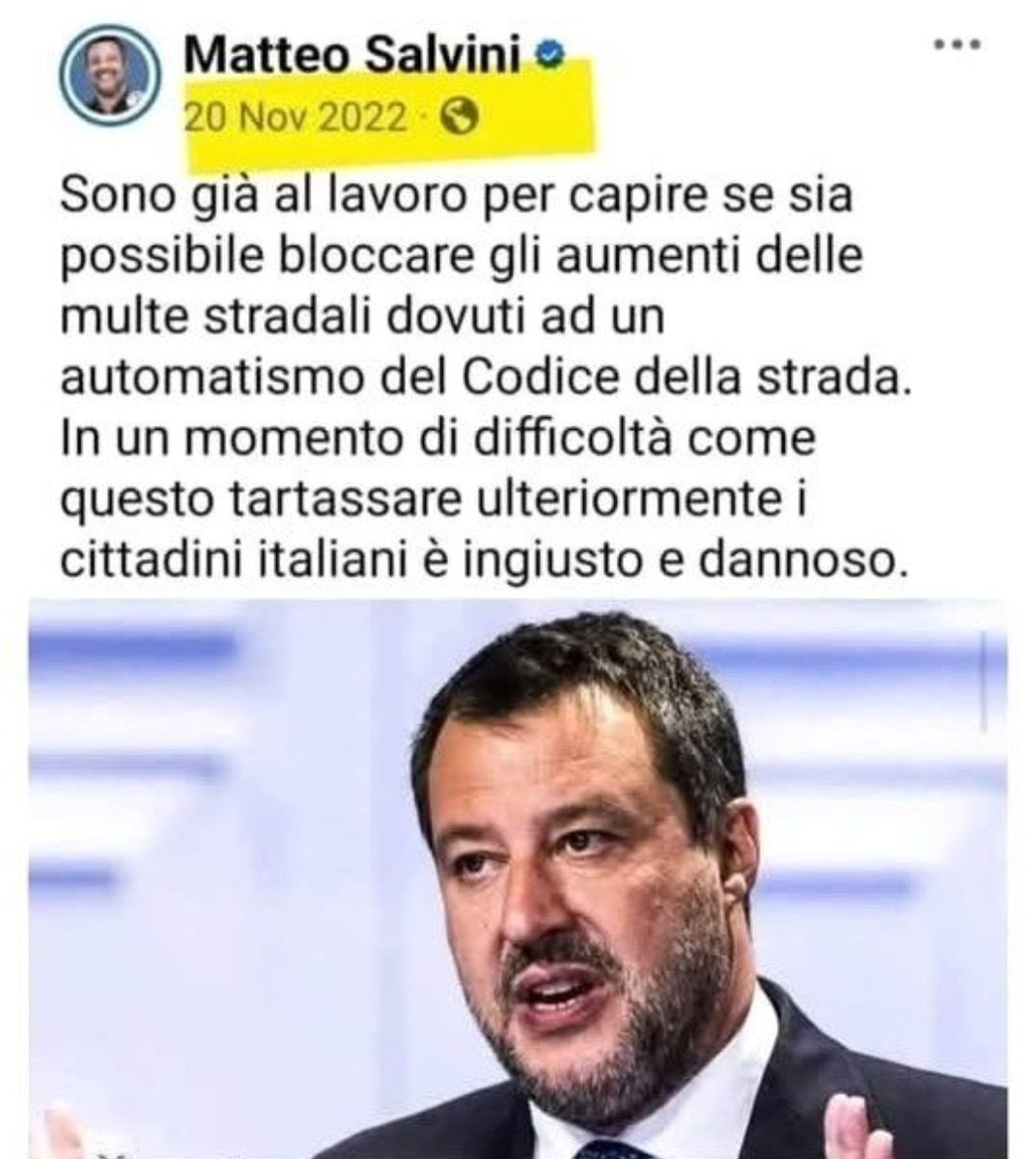 marcopalears's tweet photo. Questa la lascio qui
#codicedellastrada #Salvini https://t.co/yGvNJIriCo