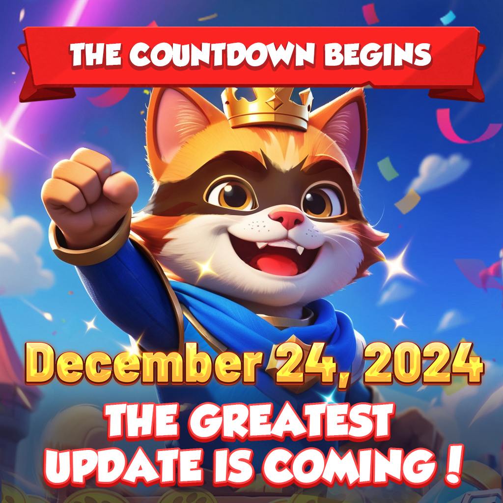 🎉🎉🎉 The Countdown Begins: The Greatest Update is Coming!

🚀 Mark your calendars: December 24, 2024

Something BIG is coming to CoinCrypto – an update that will completely change the game! 🌟🌟🌟

🐱 New Features, New Opportunities, and a Whole New Playing Field.

🐶 Get ready