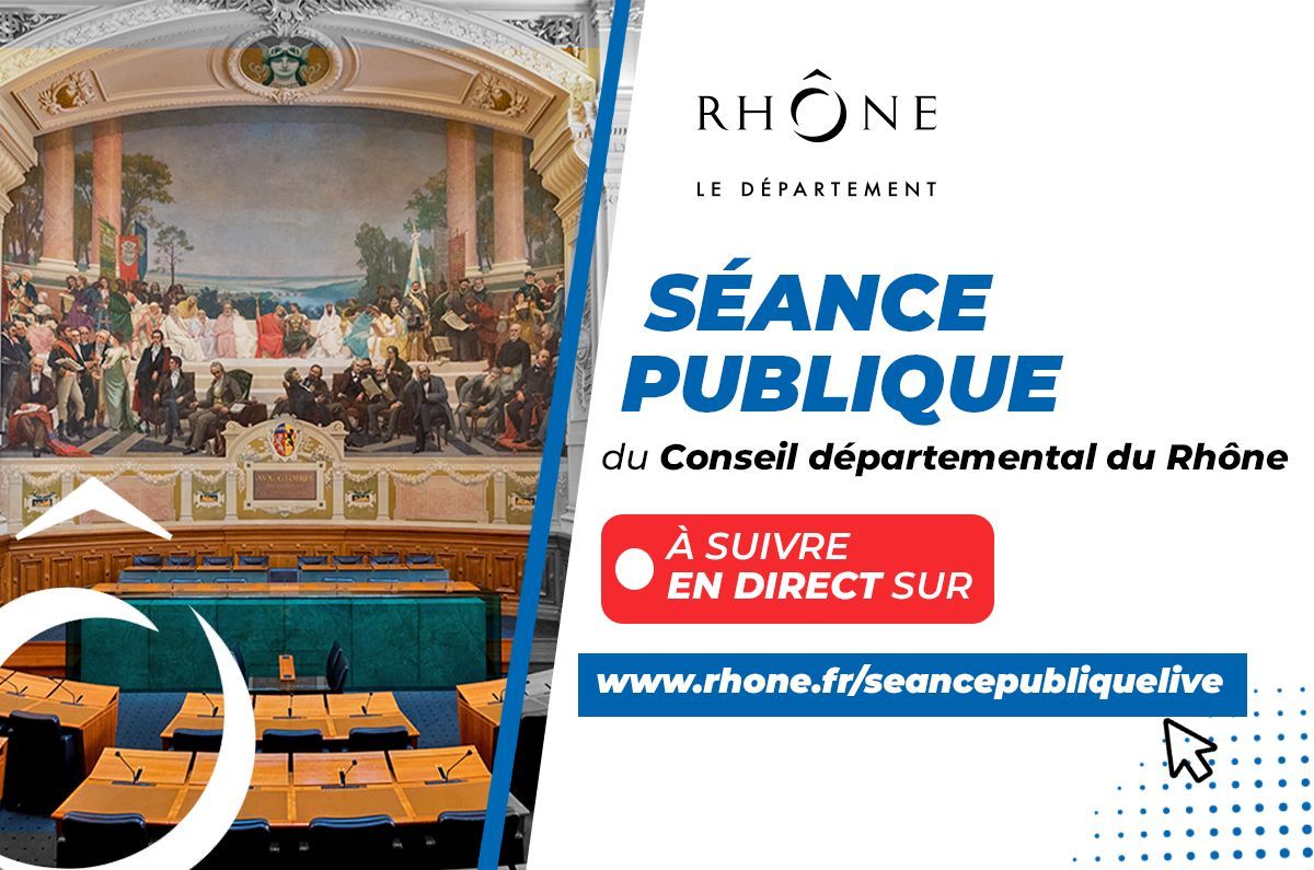 [🔴 En direct]

👉 La séance publique du Conseil départemental du Rhône est en cours, en direct depuis l’Hôtel du Département.

📺 Suivez le live ici ➡️ buff.ly/49GEs3Z