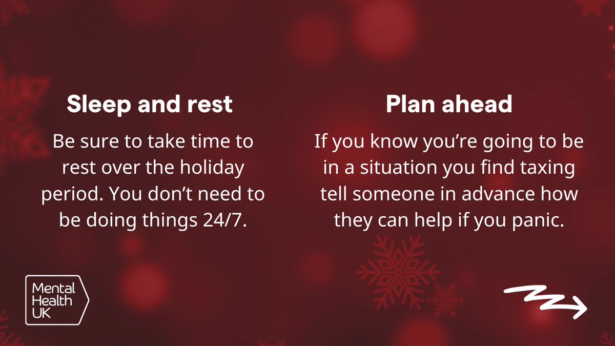 mentalhealthuk's tweet image. The festive season is a time of celebration for many, but it’s also normal for some to feel moments of anxiety.

We’ve put together some tips to help you find calm during this time of year.

Head to our website for more advice 👉 bit.ly/3PbaSt7