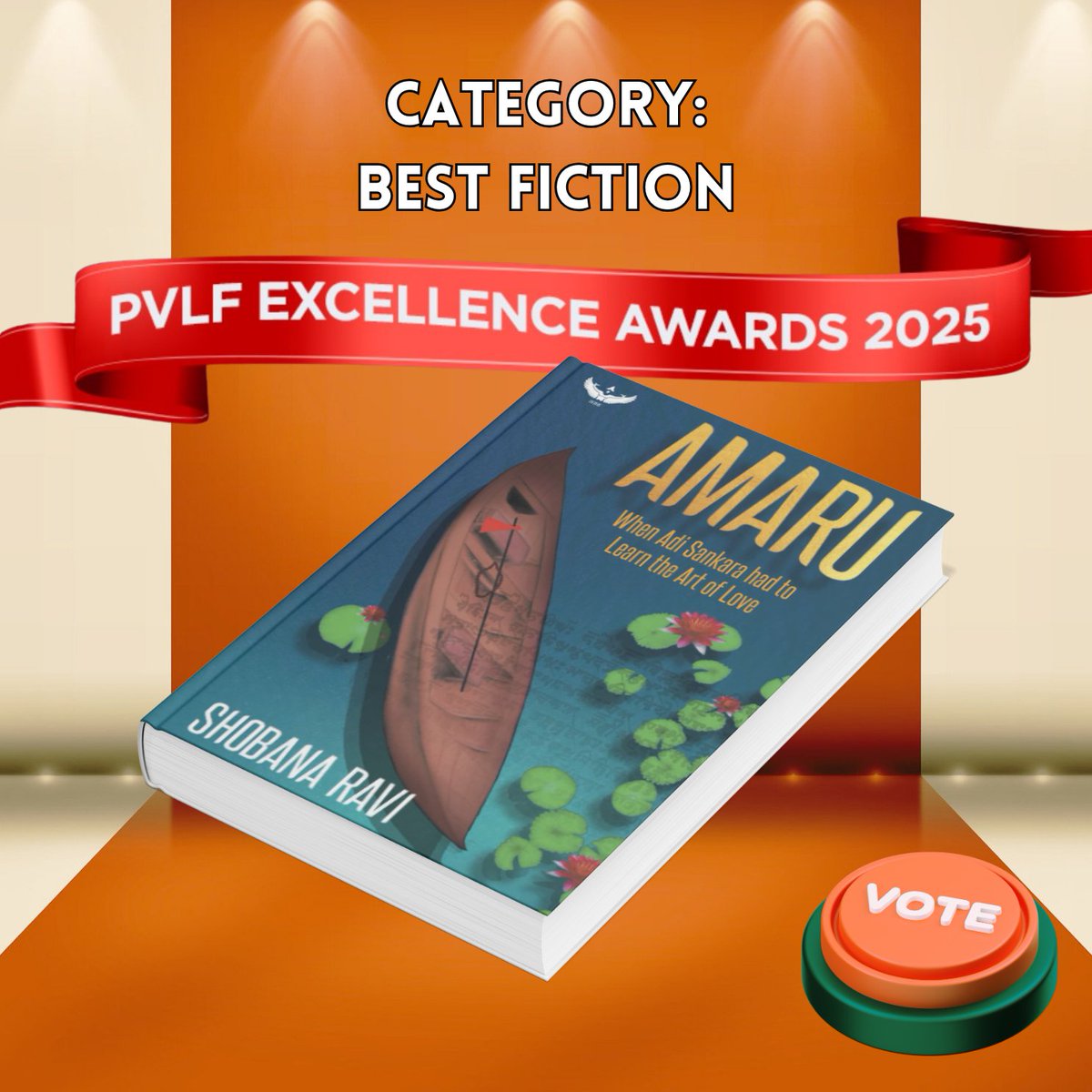 GarudaPrakashan's tweet photo. "Amaru", by @ShobanaRaviNews has been nominated under the category "Best Fiction" at the PVLF Excellence Awards 2025. 🏆

Do make your vote count here 👇 
https://t.co/LhxPjdv67c https://t.co/lRWhJJnMwq