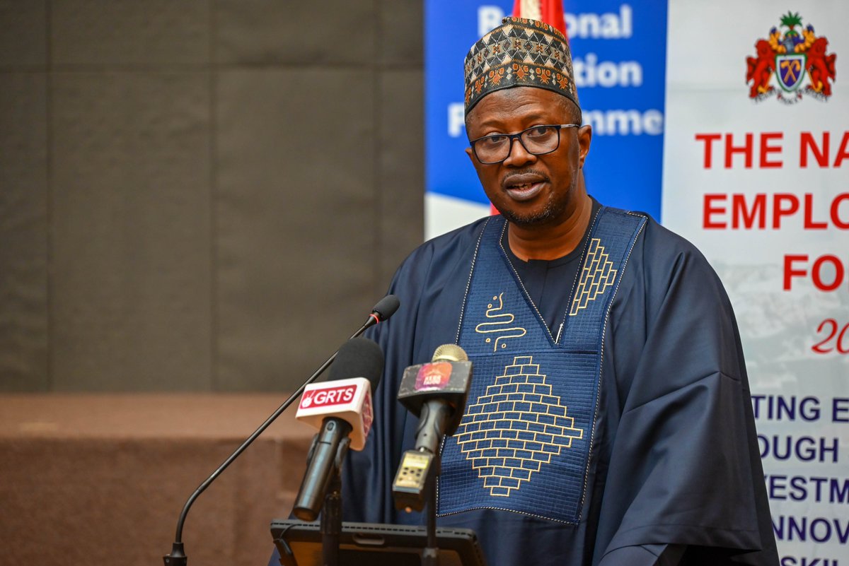 IOMTheGambia's tweet photo. HAPPENING❗️

IOM supported @MoTIEBanjul in organizing National Employment Forum. 

Targeting key stakeholders, the event creates a platform to discuss employment challenges, strategies for opportunities, especially for youth — contributing to achieving the objectives of the NDP. https://t.co/mai047nkV0