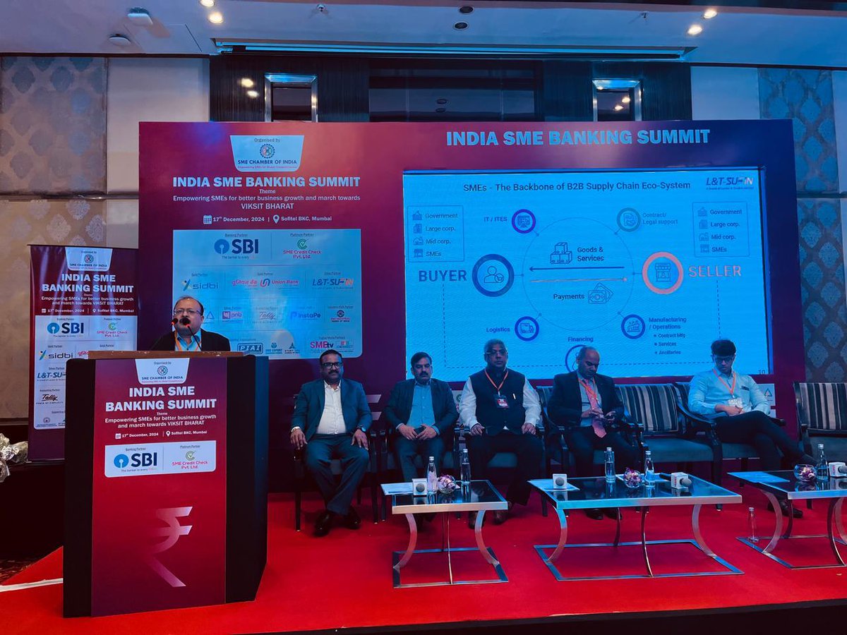 lntsufin's tweet photo. L&amp;T-SuFin is proud to be the Partner of 'Indian SME Banking Summit'. Mr. Bikramjit Sen, COO, L&amp;T-SuFin delivered a compelling talk on "Creating Efficiencies in Industrial B2B Trade Through a Digital Marketplace".

To learn more about L&amp;T-SuFin, visit: https://t.co/7C4tHPY3I0 https://t.co/RTXVzvxr6P