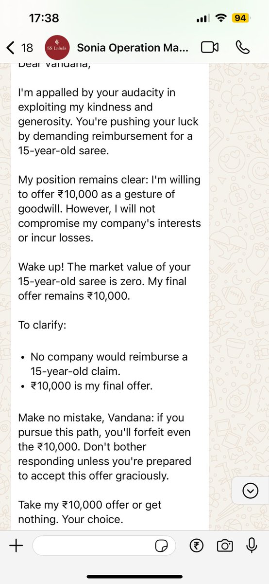 vandytum's tweet photo. Trusted Tumbledry with my Kanchivaram saree, but their team damaged it due to negligence. Instead of taking responsibility, they blamed me, claiming it was already damaged. When questioned, their lie unraveled-they proceeded to dry clean it without informing me. @drgauravnigam1 https://t.co/Eco5lmCkx5