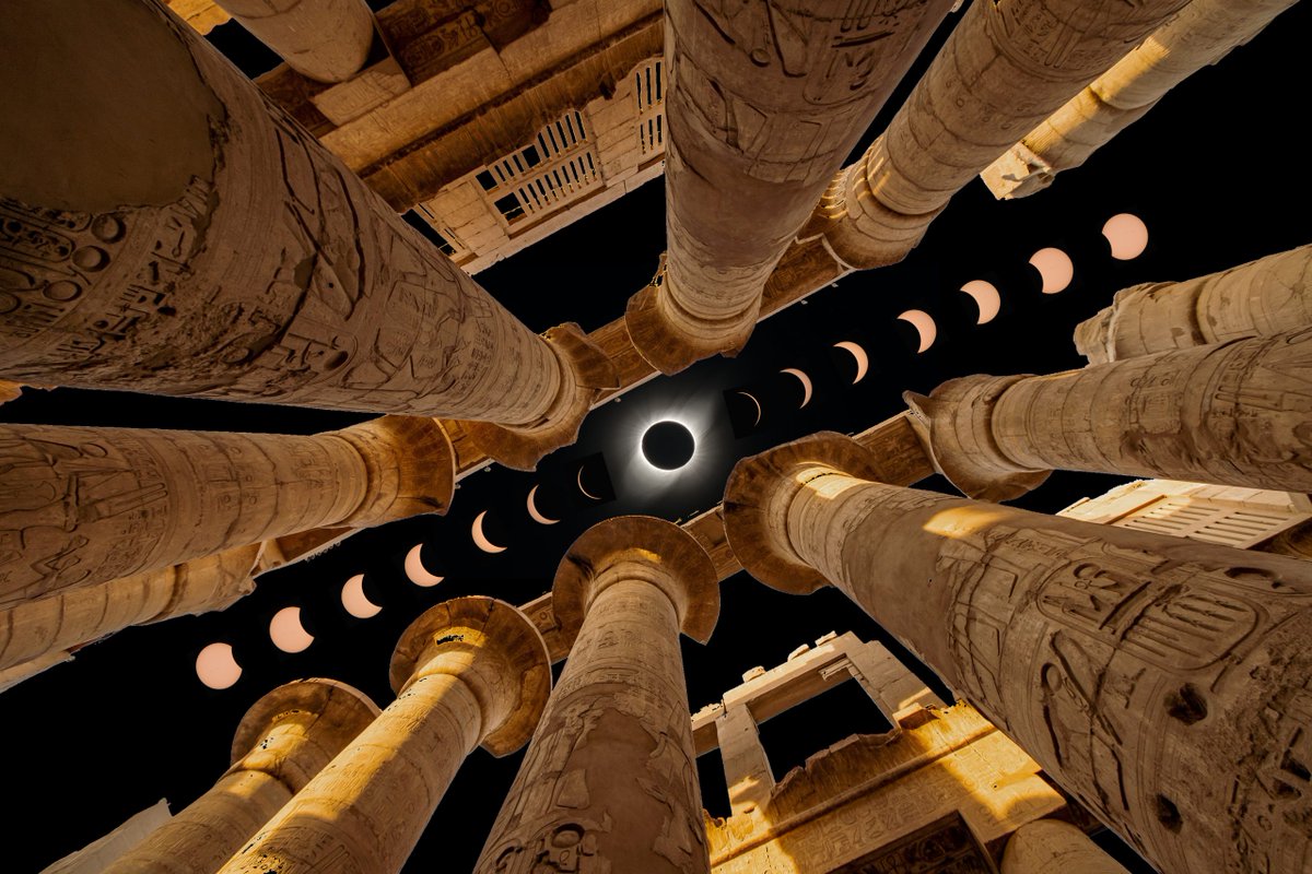 RespectEgypt's tweet photo. On August 2, 2027, Egypt will experience a total solar eclipse, offering a unique chance to witness this rare event in cities like Luxor &amp; Aswan. The total eclipse will last up to 6 minutes 23 seconds. Make sure to use proper eye protection for a safe view! 🌞
 #SolarEclipse2027 https://t.co/zJ9tCARDji