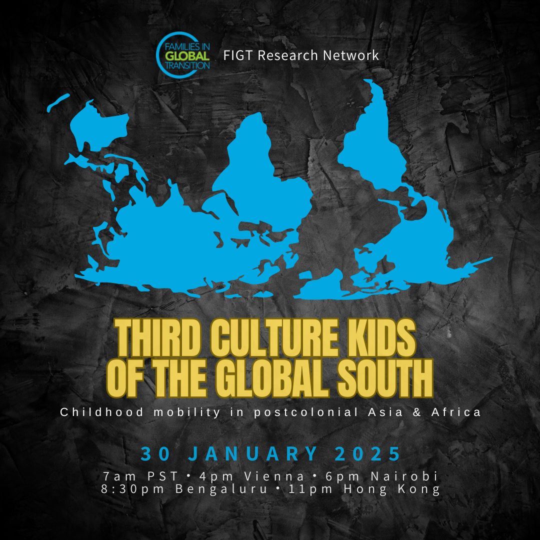 SAVE THE DATE! Webinar on TCKs of postcolonial Africa &amp; Asia. All welcome. How does mobility impact children of the Global South? Learn about those from Indonesia, India, Nigeria and Kenya who grew up moving around without passport privilege. Register: shorturl.at/OO4Zq
