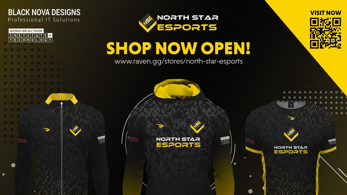 🚨 Big News! 🚨

Our Official North Star Esports Online Shop is LIVE! 🎮

Thanks to our partnership with <a href="/RavenGG/">Raven</a> &amp; <a href="/BlackNovaDesign/">Black Nova Designs</a>, you can now grab NSE merch—hoodies, jerseys, zip jackets.

🛒Shop: raven.gg/stores/north-s…