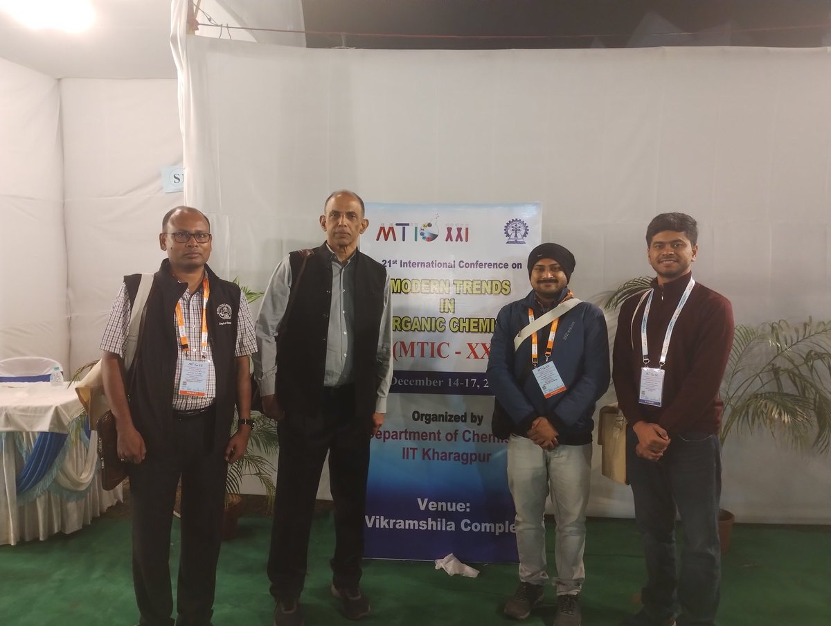 ABHINAIR44's tweet photo. Had an incredible time at the MTIC conference, IIT Kharagpur, meeting Prof. Eric Rivard, Prof. Roesky, Prof. Tarun Panda, and so many brilliant scientists!! https://t.co/FAuOoYmBl9