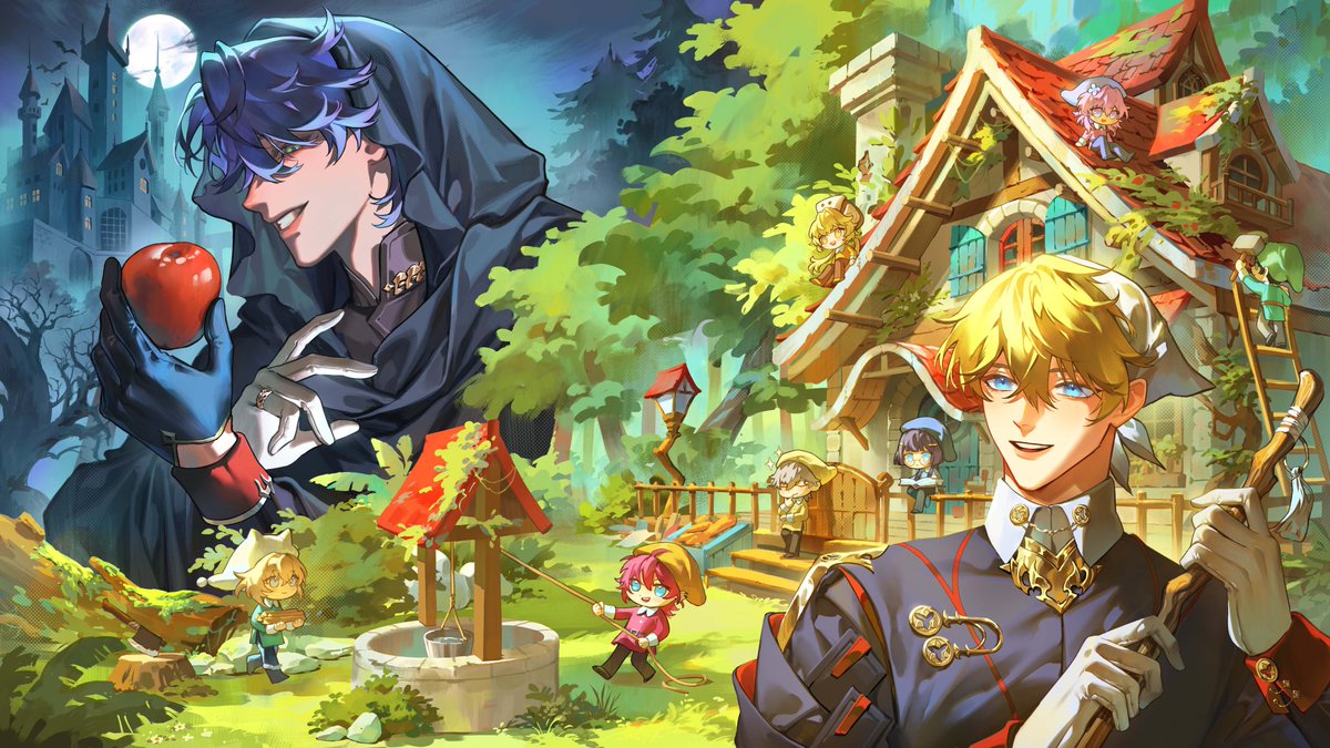 Muoimuoi_'s tweet photo. "Runaway Prince hiding in the forest, beware of the Evil King's red apple..." 
#HSRFairyTales #Gepard #Sampo https://t.co/aw1Sps2ELo