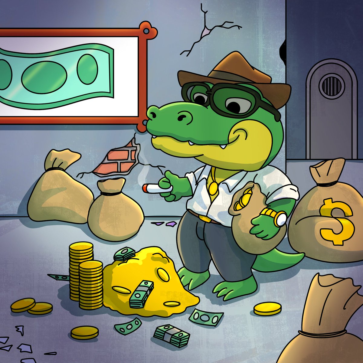 Wally the Emotional Support Alligator tweet media