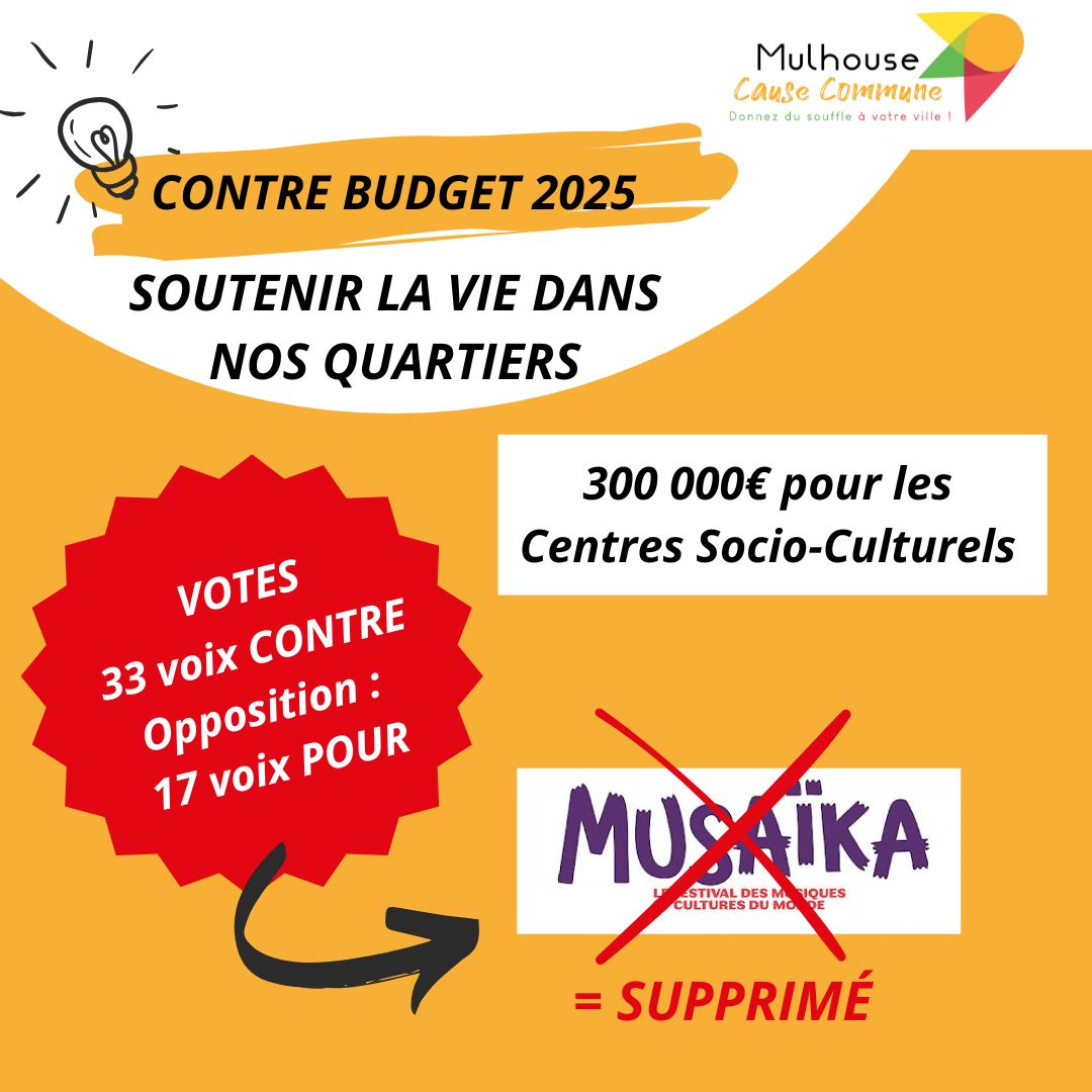 ➡️ Notre réaction suite à l'annonce de la suppression du festival Musaïka