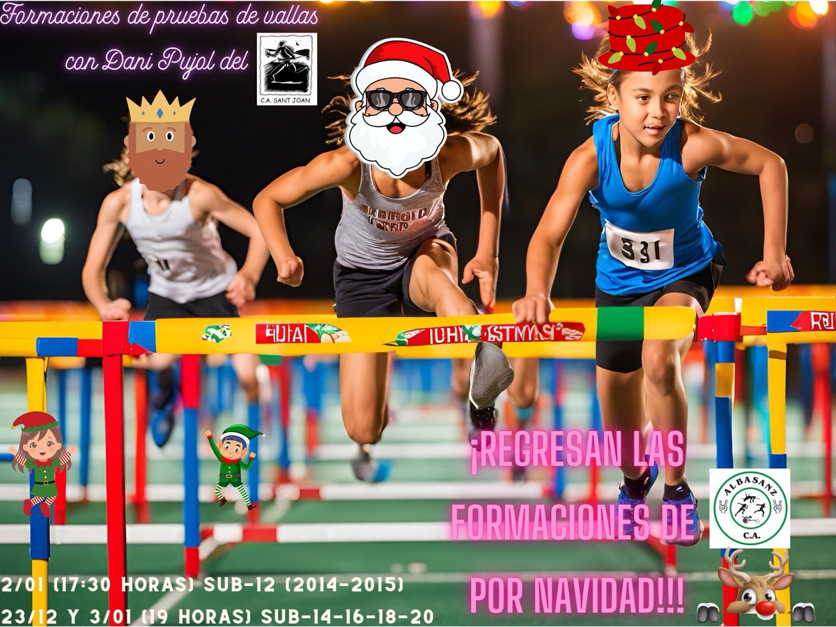 AlbasanzA's tweet photo. En Navidad, regresan las formaciones con técnicos de #atletismo de la provincia de Alicante 

#marchaatlética con Paco Martín "Pacorro" del @CD_Altet 🥳🥳🥳⛄️🎅

Carreras con #vallas con Dani Pujol del @AtletismoSJoan https://t.co/T7qQvALgBa