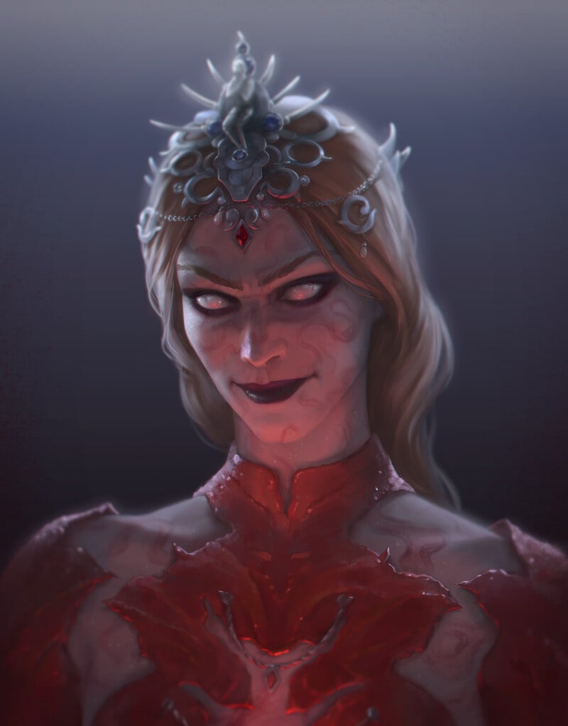 romanchesco's tweet photo. Took a portrait painting course earlier this year and drew this gal! A crustacean diva Orin the Red

#BG3 #orinthered #BG3fanart #bg3orin #art #fanart https://t.co/QMpk1dFjXn