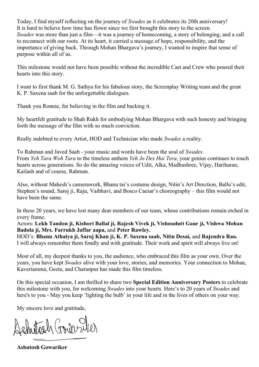 Ashutosh Gowariker tweet media