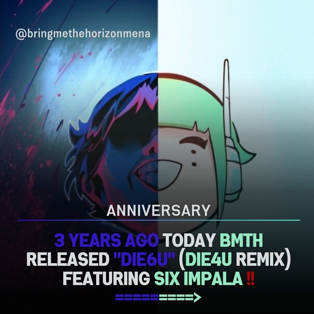 bmthmena's tweet photo. DiE6u turns 3 today 🫶🔥
Follow @bmthmena for more BMTH content 🌟
#bmth #bringmethehorizon #die4u #remix
Do you like this song ⁉️ https://t.co/JEO9GiIFJG