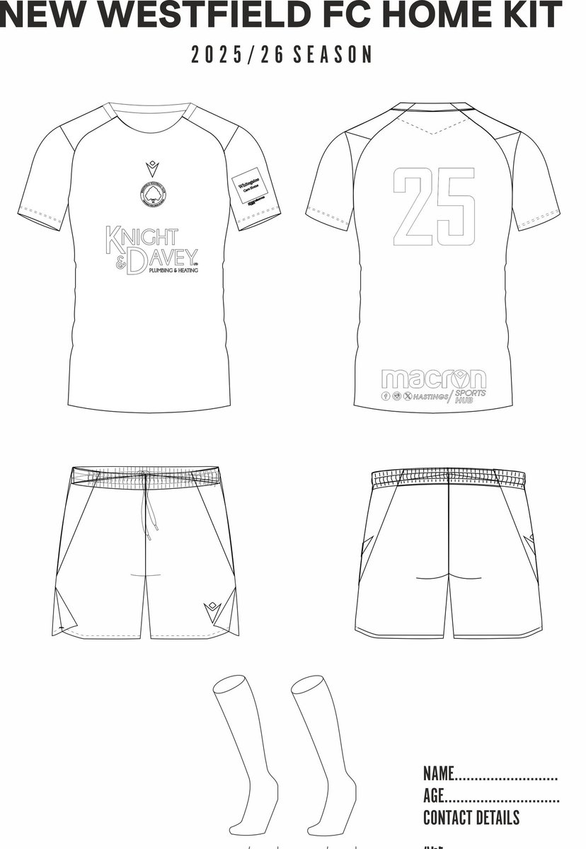 WestfieldFC9's tweet photo. 𝘾𝙊𝙈𝙋𝙀𝙏𝙄𝙏𝙄𝙊𝙉 𝙏𝙄𝙈𝙀 🎊

To celebrate our newest kit deal with  Macron Sports Hub - Hastings - We’re excited to announce that we’re running a competition to design our 2025/26 first team home kits.

Any age or ability can participate in this competition. 

You can have your chance to design our home kits for next season which will be worn by the Men’s senior team who will be playing over 60 games next season as well as plenty of prizes for the winners and the top 3. 
 
Here are the rules.

Home Kit – Must be used the primary colours of Yellow & Green . 

Deadline – Designs must be in by the 31st of January 2025 

You can create as many designs as you like – there is no limit! 

There are two styles of shirts available with logos in different locations , shorts and socks can be designed customised too.

How to Enter – You can scan and email your design to media@westfieldfootballclub.com OR you can hand deliver your design to the Bar area on match days at the Knight & Davey Community Stadium or drop into the Macron Sports Hub Hastings. 

Templates – The kit design template can be picked up from the football club, or you can click here to download a PDF version from our website. https://t.co/H5MJIhk7gB

Prizes – 
The Chosen WINNER will receive 
• All Westfield FC players are wearing YOUR kit for the entire season 
• A framed shirt of your design in the tunnel.
• A personalised shirt just for you.
• An invite to the squad photo 

Voting – The Westfield Committee will vote on a top 3, and then this will be decided via social media (X & Facebook)
 
In addition, several sponsorship opportunities are available for the rest of the 24/25 season and 25/25 season To find out more about how your company could become part of this exciting community project please contact chairman@westfieldfootballclub.com

Lets Get Creative! 

#Westies🌳🌳