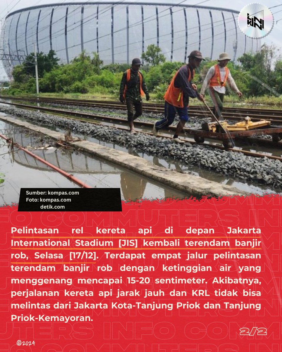Banjir rob merendam jalur kereta api di depan JIS nih, Commuters

Sebanyak dua pompa tengah dipasang di lokasi yang strategis oleh pihak KAI agar mempercepat air rob di rel kereta surut. Selain itu, pihaknya juga mengangkat track dan meninggikan kop rel.

source: <a href="/kompascom/">Kompas.com</a>