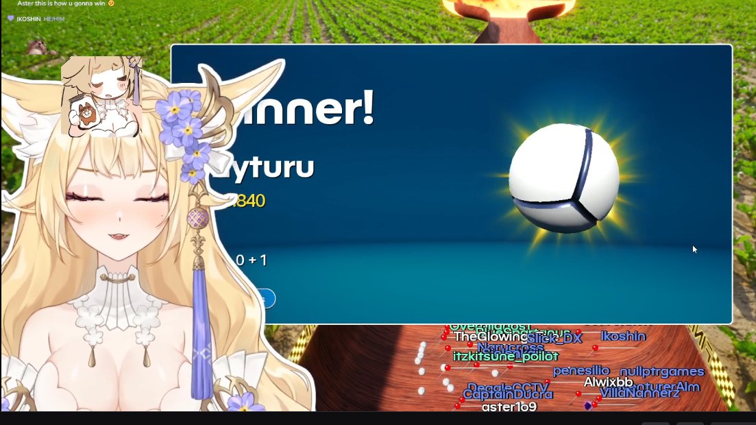 shyturu's tweet photo. yhey!! My Marble got 1st Today at @Kitsune_Eve stream!! Clappi!!! (* ゚∀゚)ノシ
Sorry my timing on screenshot not good Eeb the 2nd image (≧▽≦)
#KitsuneEve #MarbleOnStream #Marble https://t.co/26jRsOk13R