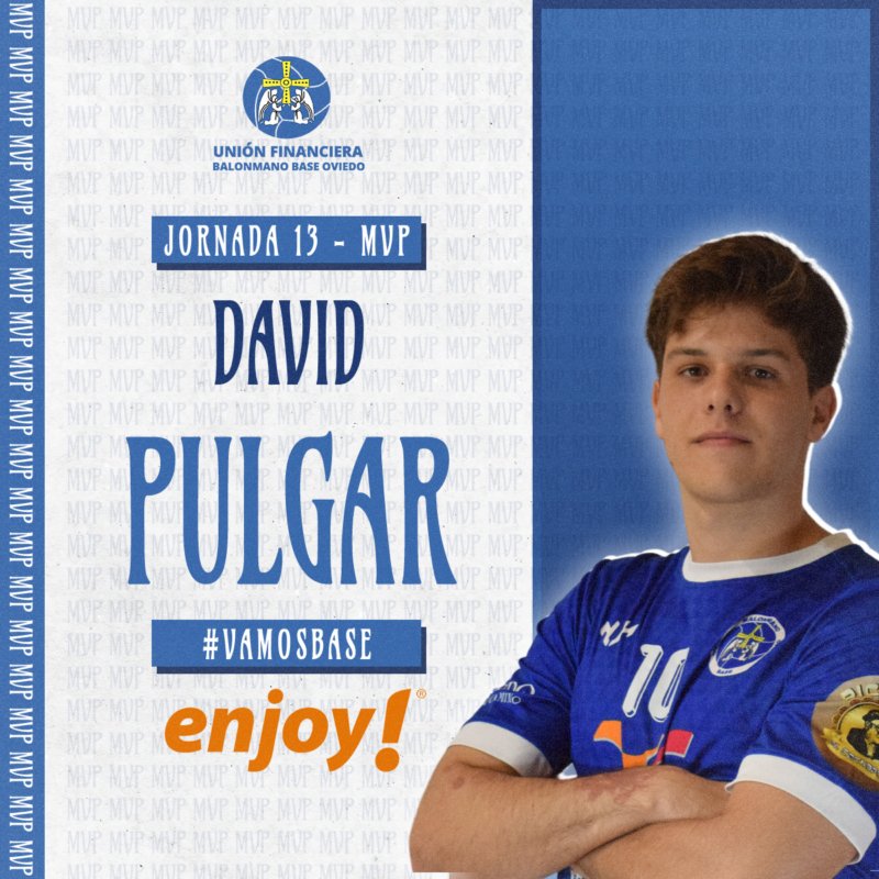 bbaseoviedo's tweet photo. 🏆 ¡Os presentamos a nuestro 'MVP Enjoy Oviedo!' del encuentro de la jornada 13!

⚡️ ¡El primera línea David Pulgar, elegido como mejor jugador del encuentro ante Club Balonmano Soria!

➡️ https://t.co/nXv19BOZ0i https://t.co/GyWGGyz00P