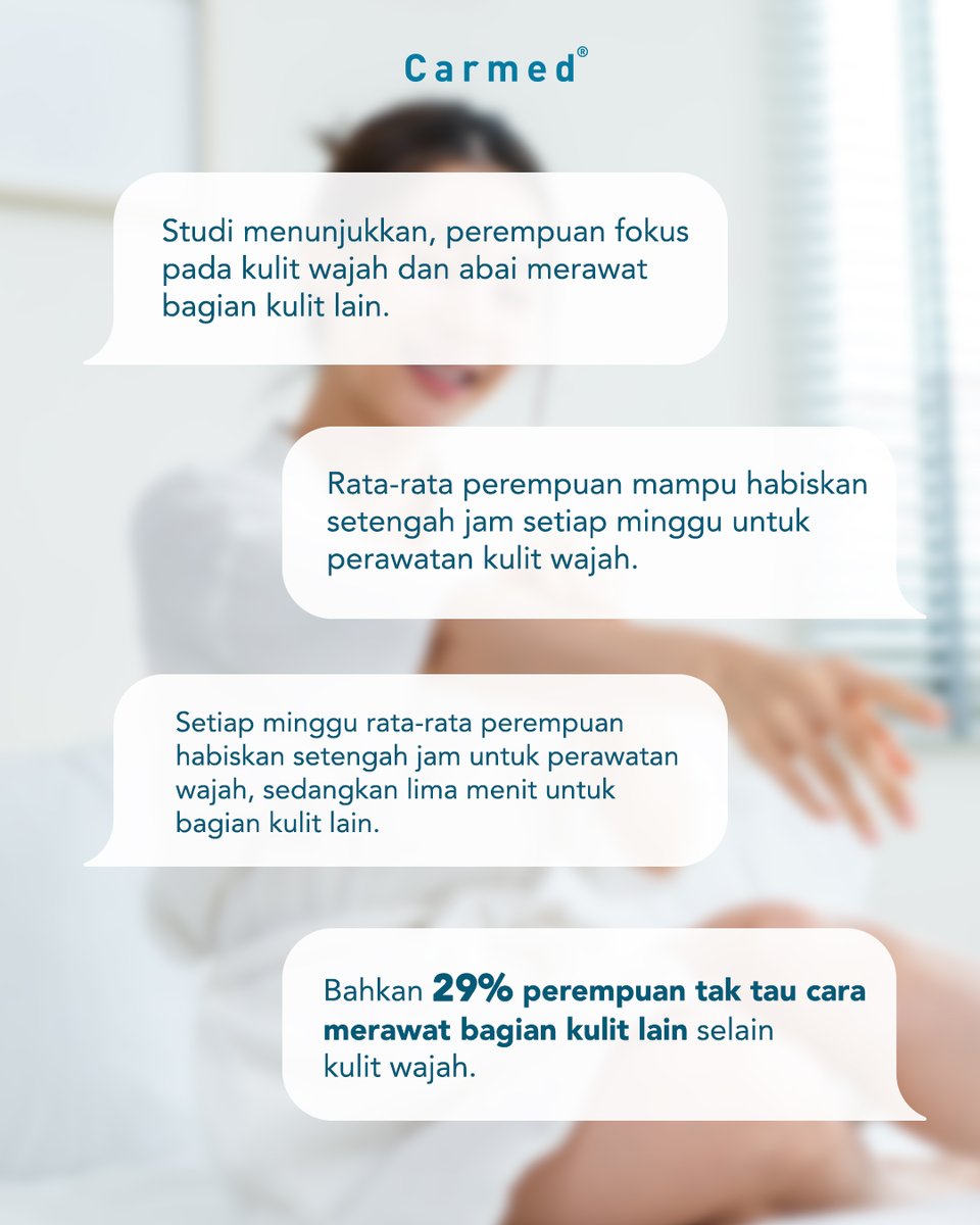 Carmed_ID's tweet photo. Menurut kamu mengapa banyak dari kita lebih peduli dengan perawatan kulit wajah daripada kulit badan atau lainnya? 🤔 https://t.co/OhTaVCYZzv