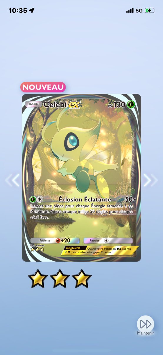 CutePotato888's tweet photo. Such a cute card 🥺💚🌱
#PokemonTCGPocket #celebi #celebiex https://t.co/xKM56qDcT2
