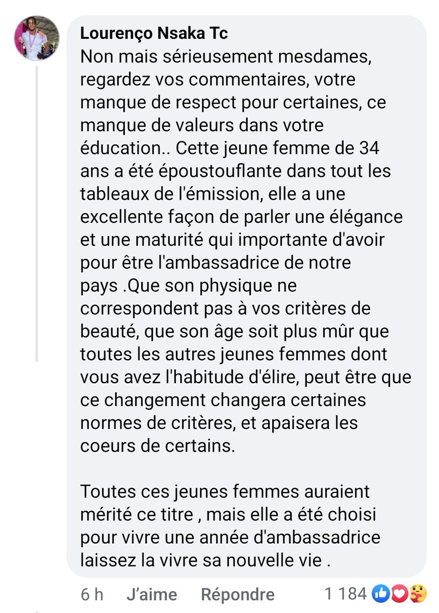 BooskaNoMercy's tweet photo. Le meilleur commentaire concernant miss France franchement au moins une personne sincère dans ce monde de haine . La France est un pays de raciste et de haineux et le restera . ❤️💚🖤 https://t.co/OPEiWjKQGq
