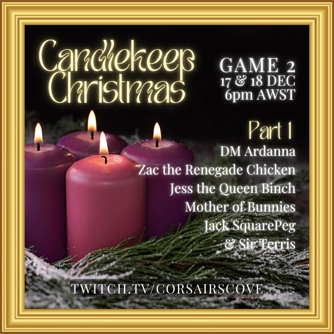 Corsairs_Cove's tweet photo. Tonight we bust out the Christmas themed Vaesen/D&D crossover!
With DM Ardanna, Zac the Renegade Chicken, Jess the Queen Binch, Mother of Bunnies, Jack SquarePeg and Sir Terris!
https://t.co/HoVMspt2wb
#twitch #dnd5e #homebrew #ttrpg #dnd #rpg #christmasdnd #candlekeep #critmas https://t.co/Tb41UPdT8p