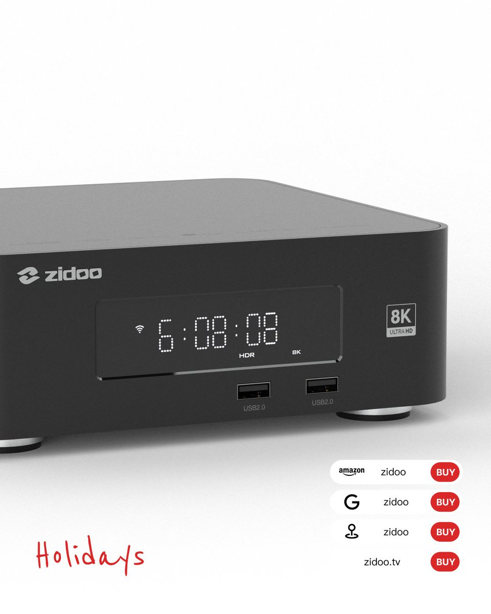 zidootv's tweet photo. Wishing you a holiday season filled with the perfect tunes, stunning visuals, and unforgettable moments!
Zidoo’s 8K media player offers impressive performance and comprehensive features, making an excellent experience for accessing and playing your digitally stored media🥰🥰💫 https://t.co/O7TTLyRrwZ