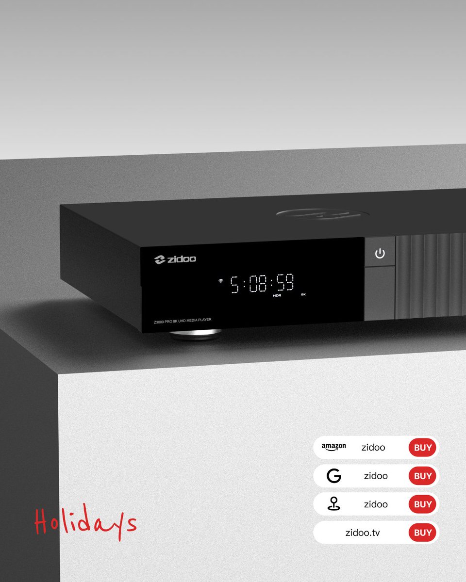 zidootv's tweet photo. Wishing you a holiday season filled with the perfect tunes, stunning visuals, and unforgettable moments!
Zidoo’s 8K media player offers impressive performance and comprehensive features, making an excellent experience for accessing and playing your digitally stored media🥰🥰💫 https://t.co/O7TTLyRrwZ