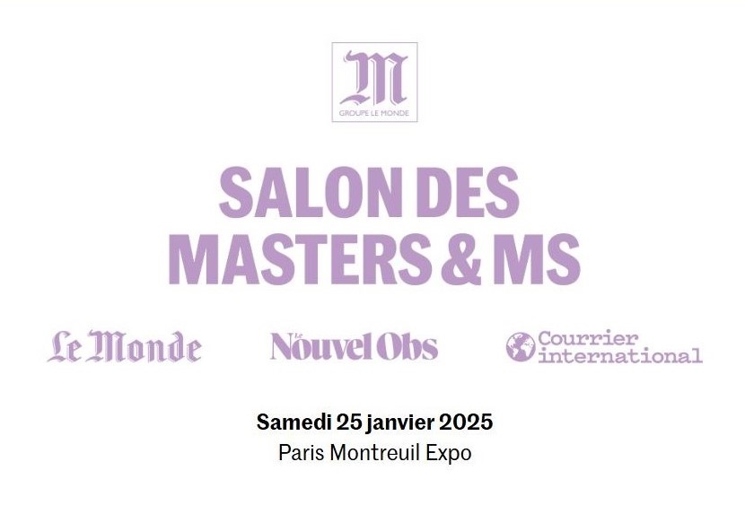 CandidatsIeseg's tweet photo. Rencontre l'@IESEG le 25 janvier au Salon des Masters & MS organisé par @lemondefr; @Le_NouvelObs et @courrierinter !
📍Paris Montreuil Expo
🕒10H - 18H
🔗https://t.co/U60jY84ea9
#VisitIESEG https://t.co/bOr5jZ5VGA