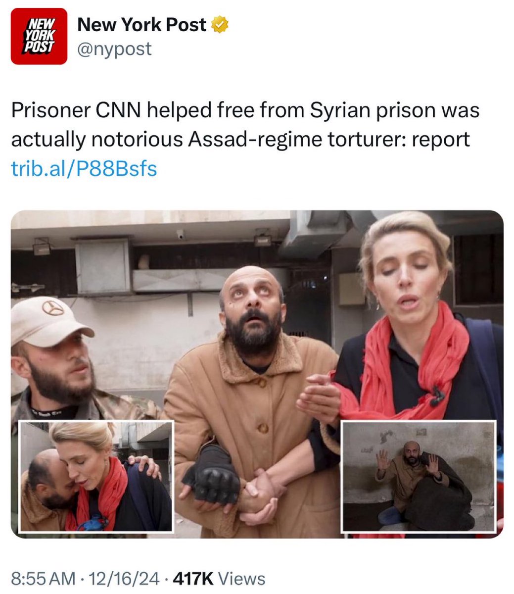 mirayaknsolist's tweet photo. Hem video hem de görselleri gördüğümde komik ve yalan olduğunu anlamıştım.
Adam kirli değildi,sağlıksız değildi her hangi bir işkence hali yoktu.
Meğer istihbaratçıymış
Provokatör @CNN sahtekar
cnn syria
#besaresad #Syria #CNN https://t.co/UzZx8gjhfB