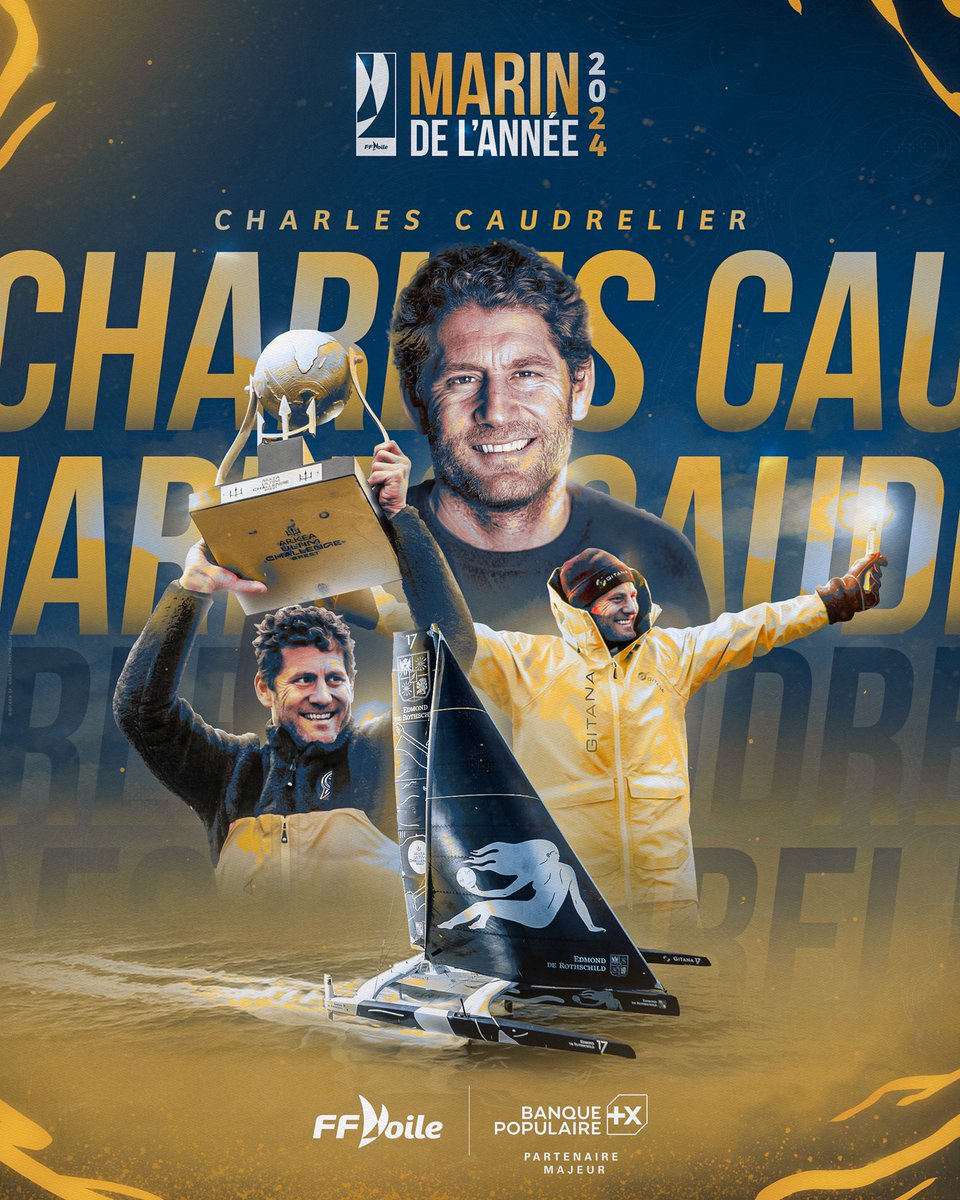 FFVoile's tweet photo. 🥳 @CCaudrelier est élu Marin de l’Année 2024 ! 

🤩 Un immense bravo Charles !

@GitanaTeam https://t.co/UMplwIsZjo