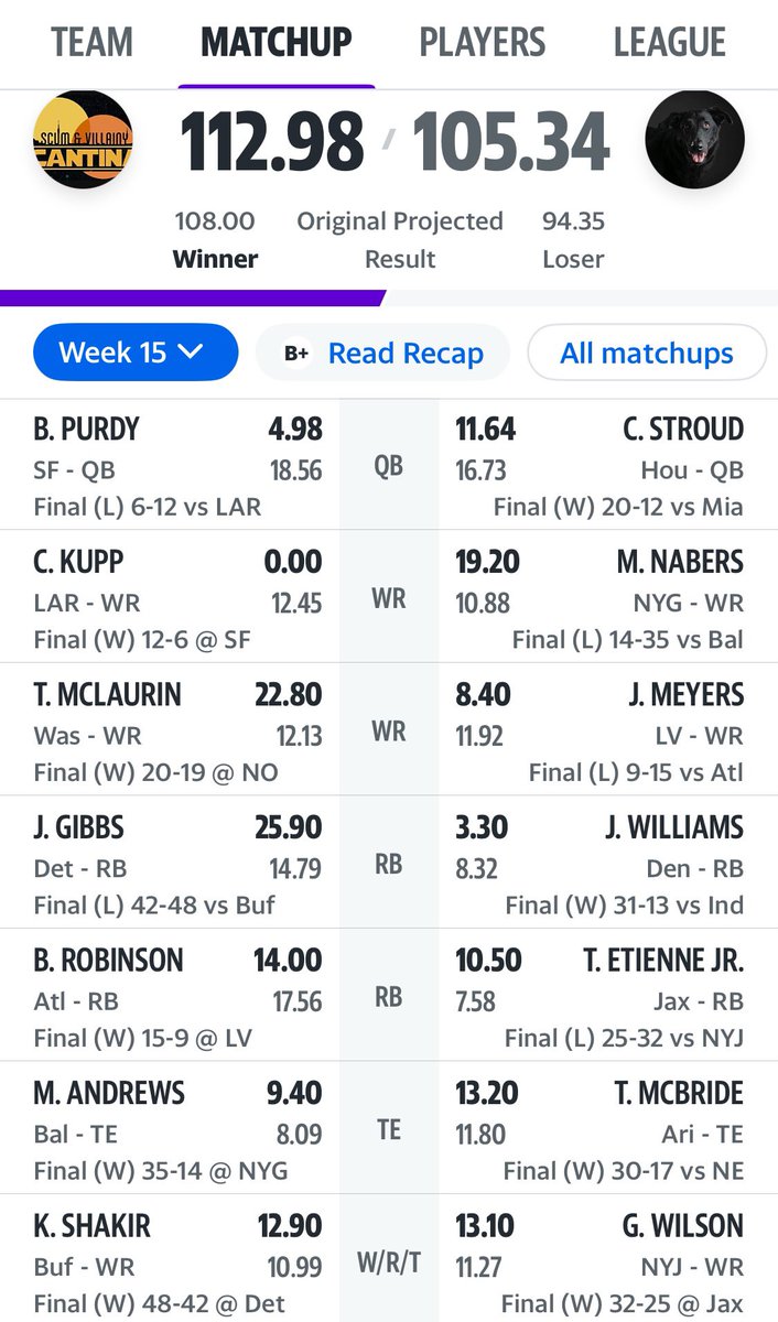 Dansfix's tweet photo. @Jeff_Mans @FantasyGuruSite A shout out to you and the Fantasy Guru team. Your seasonal advice is always on point. 3 out of 4 fantasy teams are in the playoffs. One of those teams is league champion. https://t.co/UNxz9Ijv7g