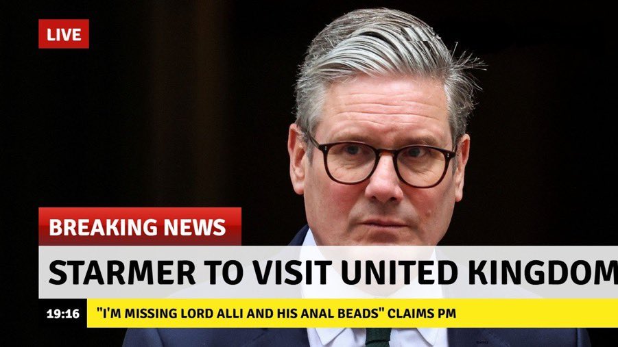 Keir Starmer is on his (20th?) foreign trip since becoming Prime Minister just 5 months ago.

The eco-warrior Prime Minister has now burned the equivalent of driving around the Earth's equator nearly 480 times.

When will he visit the UK and fix the mess he’s made here, I wonder?