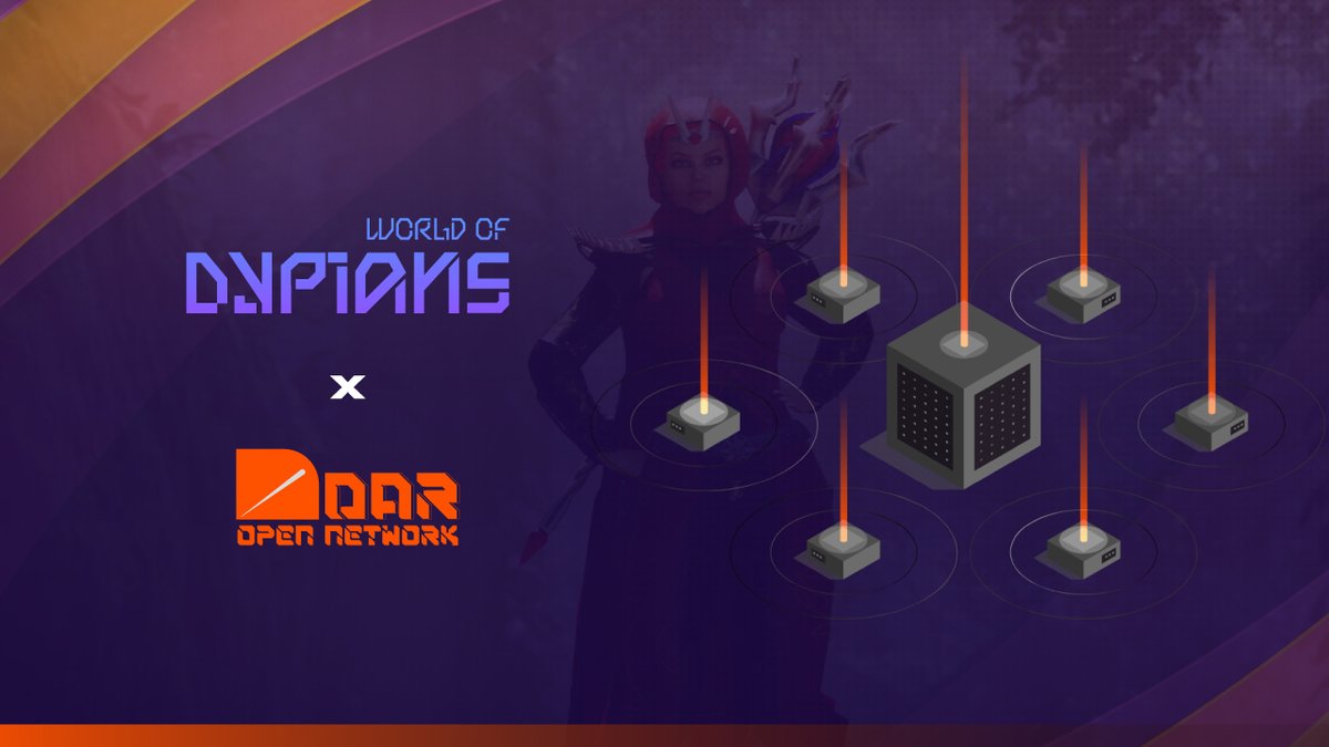 worldofdypians's tweet photo. World of Dypians x @DarOpenNetwork

The next adventure awaits. Stay tuned. ✨ https://t.co/w6s7ALVpES