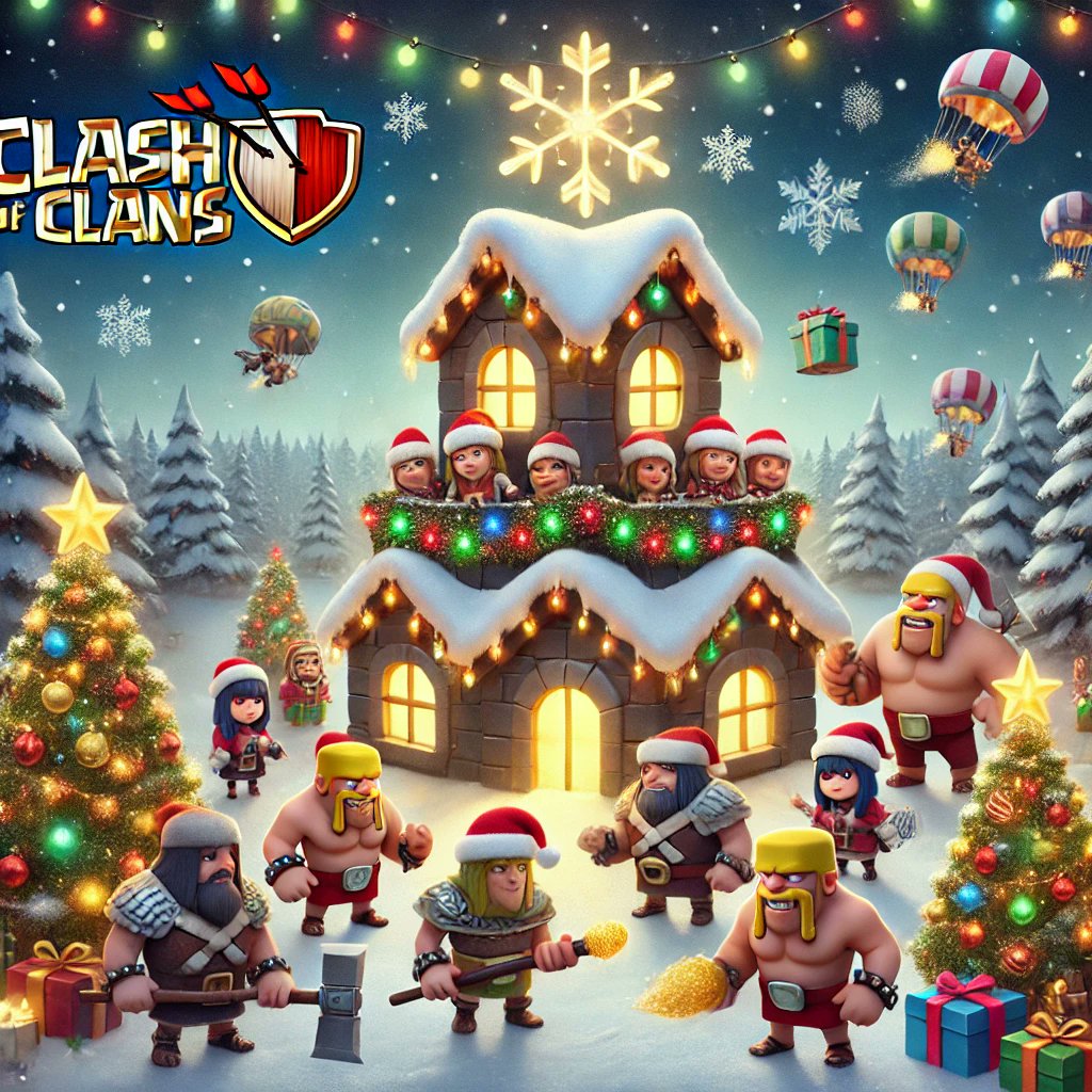 BimpOOcoc's tweet photo. 🎄✨ Christmas Magic in Clash of Clans! 🎅❄️

https://t.co/x7vlJ94b6k

#ClashOfClans #Clashmas #TH17Christmas #HolidayGaming #WinterUpdate #ClashOfClansChristmas #FestiveGaming #MobileGames #Supercell #ChristmasMagic #GamingFun https://t.co/fmilUqjBgK