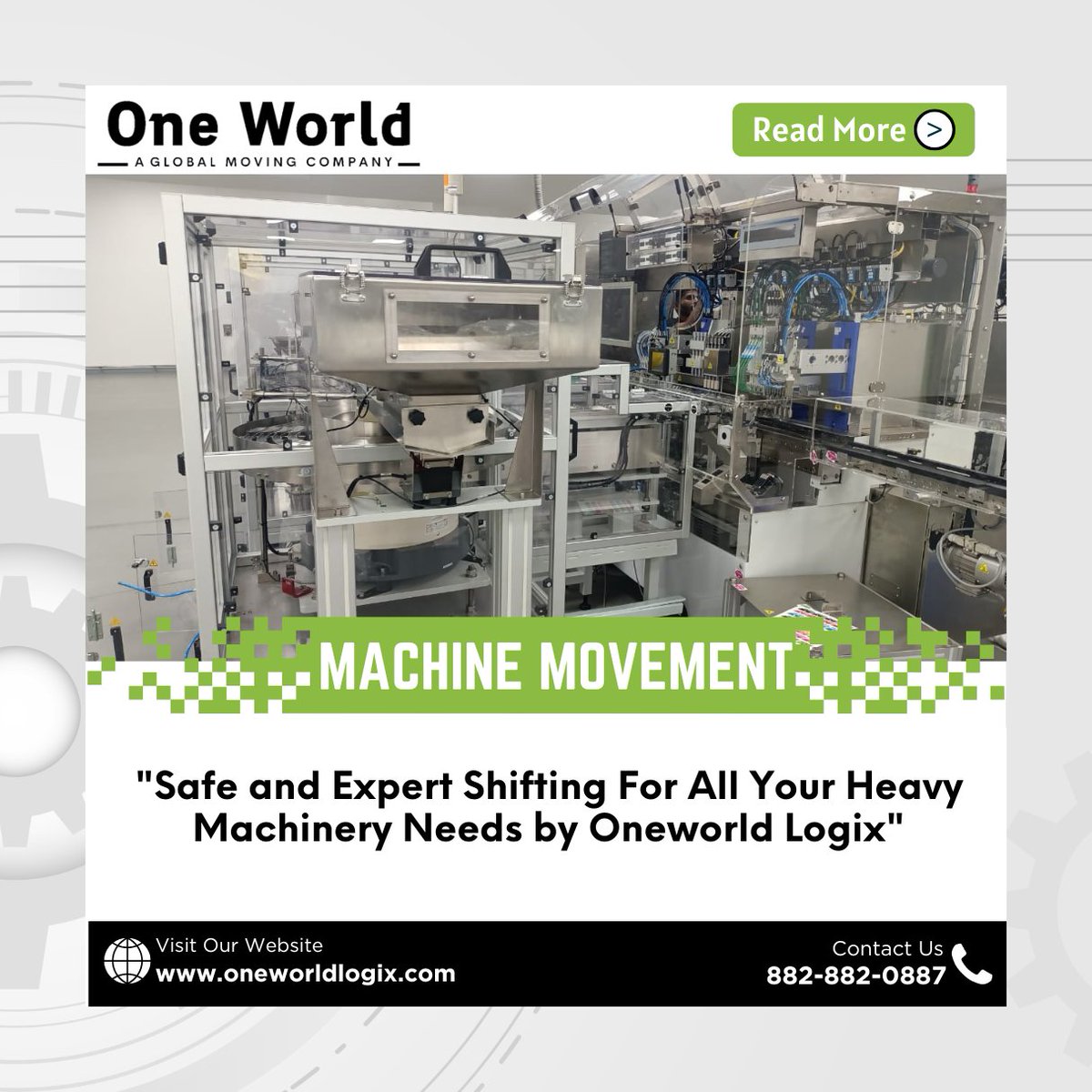 OneworldLogix's tweet image. Professional Machinery Shifting Solutions You Can Rely On By @oneworldlogix1
.
Book Now: oneworldlogix.com

📞 +918828820887
or
Send Email our team will reach out with you.
📧 info@oneworldlogix.com
,
#machinemovers #assemblyline #machineshifting #movement #heavymachinery