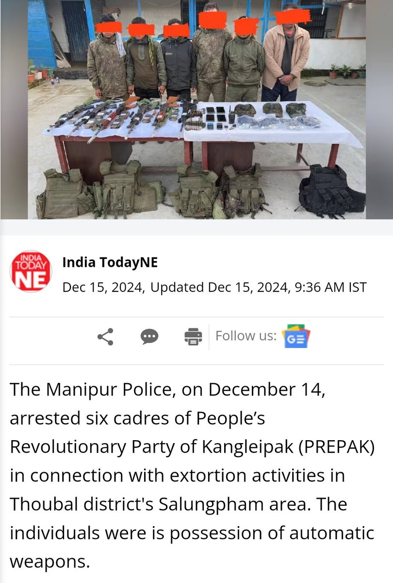 SiamPhaipi's tweet photo. According to Meitei COCOMI and Meitei Meira Paibis, Meitei PREPAK are Village Volunteers now.
What next? Talibans are village volunteers.
And people in #Manipur actually think these COCOMI &amp; minions have any interest in the people of Manipur, including their own Meitei people !? https://t.co/Bkgx6o8a2v